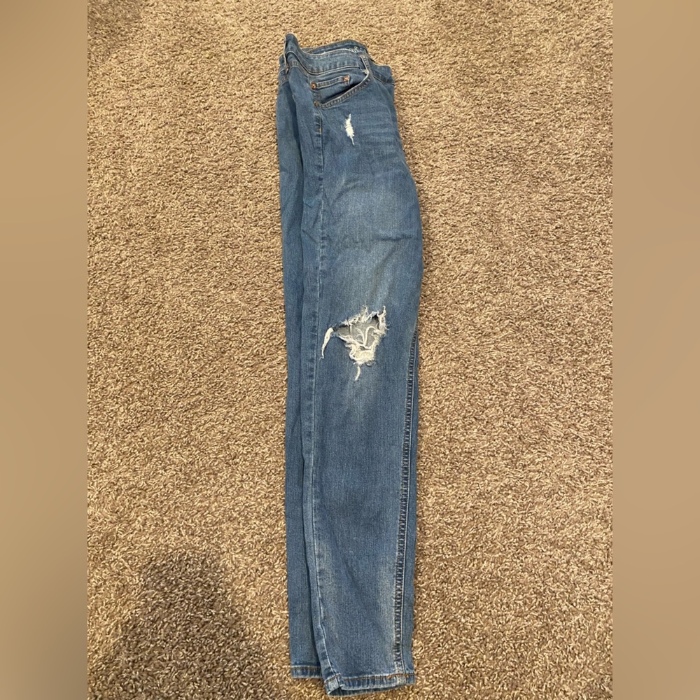 Target, Wild Fable distressed jeans, worn once, US size 14. Regular fit.
